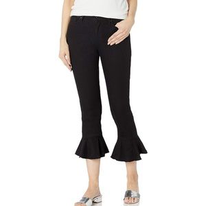 Black Daisy Cha Cha Flare Cropped Jeans